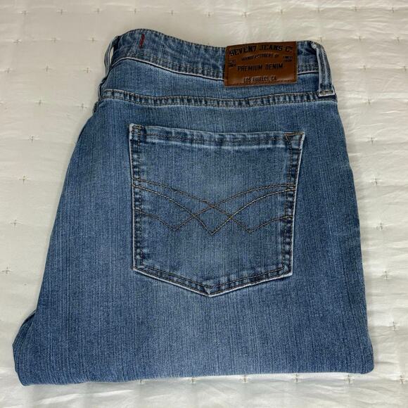Seven7 Straight Fit Mid Rise Denim Jeans Men's 36x32 | Blue 5-Pocket Classic - Picture 13 of 13